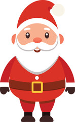 santa claus with a bag silhouette on white background.