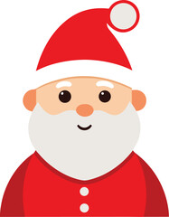 santa claus with christmas tree vector on white background.