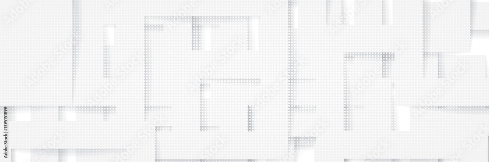 Wall mural 3d white geometric abstract background overlap layer on bright space with rhombus effect decoration.