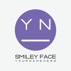 initial monogram for Smiley face logo with circle style design.