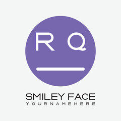 initial monogram for Smiley face logo with circle style design.