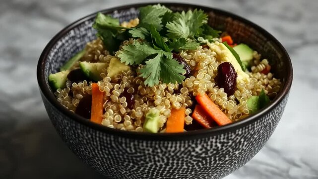 Delicious Quinoa Salad with Avocado, Carrots, and Cranberries