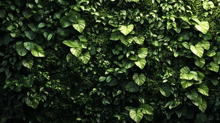 Obraz premium Lush Green Leaf Wall Texture
