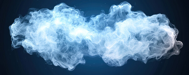 mystical cloud of swirling smoke creates ethereal atmosphere, evoking sense of wonder and tranquility