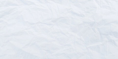 White clean crumpled paper background. Horizontal crumpled empty paper template. Abstract white paper texture for background. Crumpled paper texture background. texture for add text or graphic design.