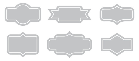 Obraz premium Vintage Label Badge Collection. Bold Retro Shapes for Packaging and Branding Design. Vector illustration isolated on clear background.