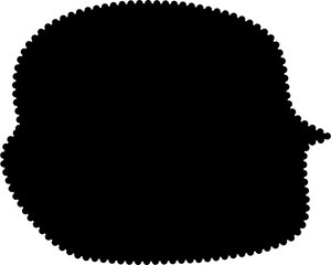 Speech bubbles frames. Design with dot