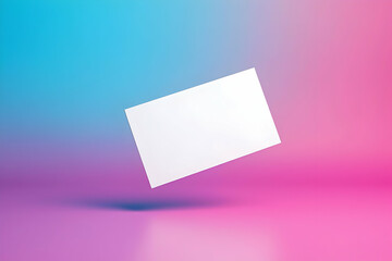 Sleek and Modern Business Card Design Mockup on Gradient Background for Professional Branding and Identity Presentations with Clean Lines and Minimalist Aesthetics