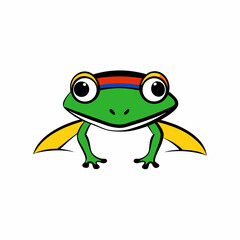 frog on white background