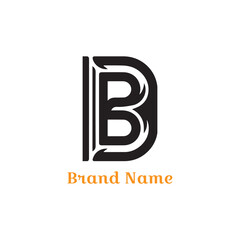 Obraz premium BD Company Logo Design with Vector Style and Modern Business Symbol.