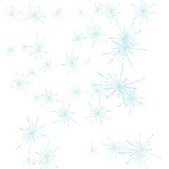 set of snowflakes