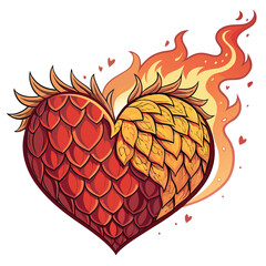 Design a fierce, fire-breathing monster vector illustration using bold, dynamic strokes.  Emphasis on strong lines and vibrant color.