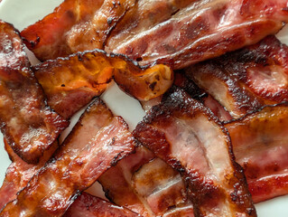 fried bacon texture