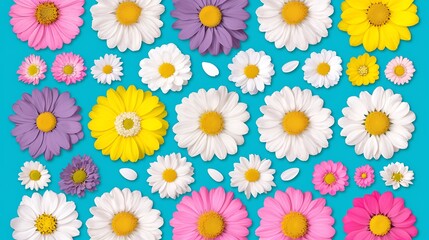 Colorful Daisy Pattern