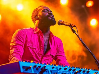 Singer Keyboardist Stage