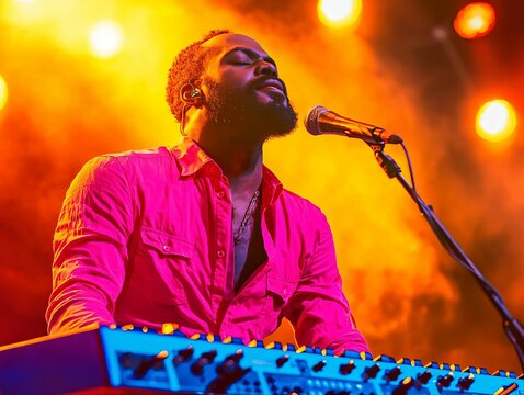 Singer Keyboardist Stage