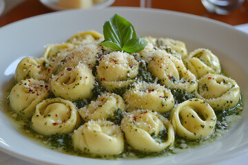 tortellini ze szpinakiem i parmezanem