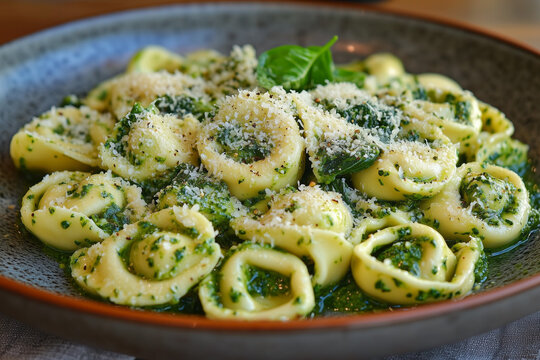 tortellini ze szpinakiem i parmezanem