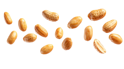 Roasted peanuts food brown nuts snack healthy protein diet  isolated on transparent  background png