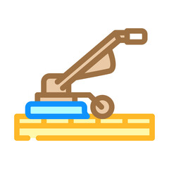floor polishing home maintenance color icon vector illustration