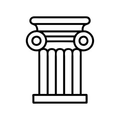 Illustration of a doric order column architectural design ancient greek roman style