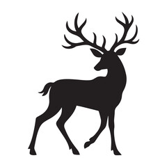 deer silhouette vector illustration