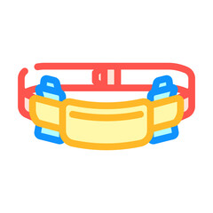 hydration belt nordic walking color icon vector illustration