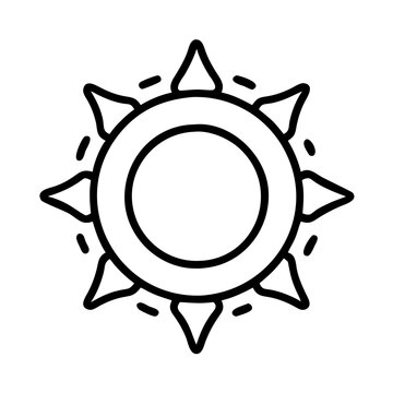recommend clip art: Sun vector icon summer sunshine sunlight solar heat light ray burst outline graphic