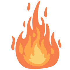 Watercolor Fire Flame, burning, hot illustration