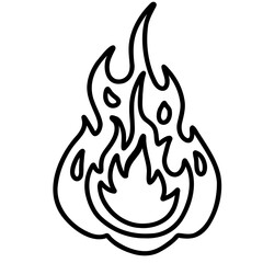 Watercolor Fire Flame, burning, hot illustration