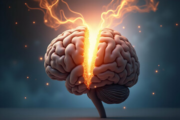 Surreal depiction of mind expansion and consciousness awakening representing the power of human intelligence and cognitive potential in a dreamlike style