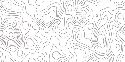 Abstract topographic map contour, white background and black wave lines pattern texture. geographic contour map grid backdrop paper texture. terrain path isolated on a background.