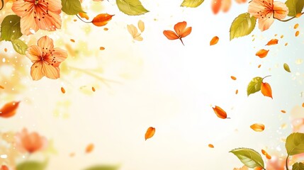 Golden autumn leaves background,  stunning seasonal display of nature's colors vibrant
