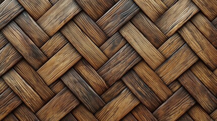 Dark Brown Wooden Weave Pattern Texture Background for  Projects