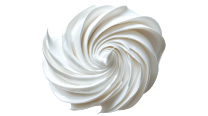 Frosting swirl dessert topping cream cake decoration food  isolated on transparent  background png