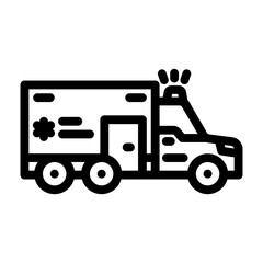 ambulance fracture injury line icon vector illustration