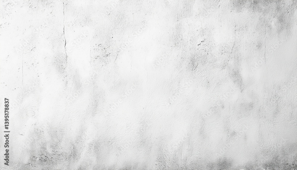 Poster white textured concrete wall with subtle cracks and smudges for minimalist backgrounds, web design, or mockup template use

