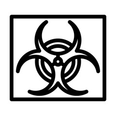 biohazard genetic engineering line icon vector illustration