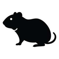 vector illustration of cartoon rat
