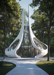 futurystyczny budynek