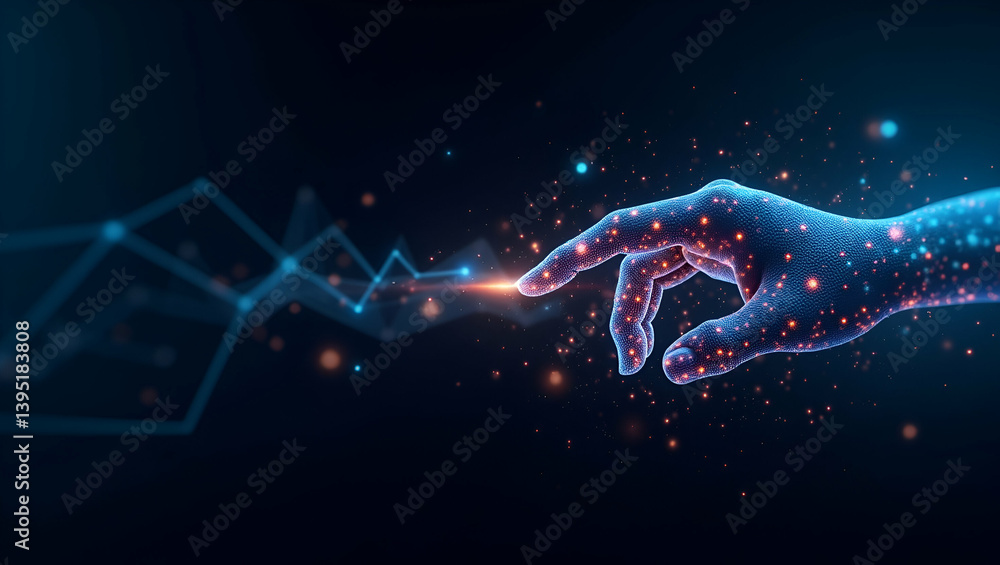 Poster dynamic ai interaction: captivating visuals showcasing real-time responsiveness and instant analytic