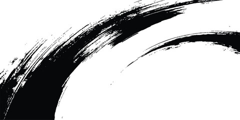 Grunge isolated on white background. Vector black grunge texture. Paint brush black Ink Splash on white abstract background. Abstract black and white paint strokes texture. 