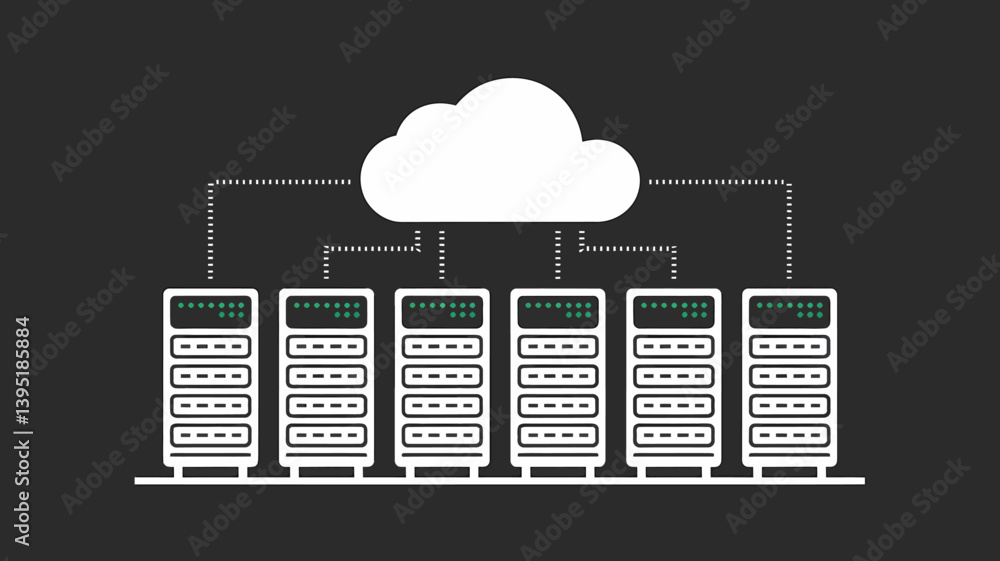 Poster cloud computing servers: data network, hosting service, and infrastructure