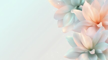 Exquisite floral arrangement,  burst of color against serene light blue backdrop