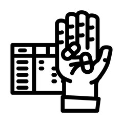 medication dosage pharmacist line icon vector illustration