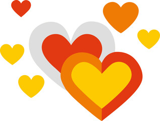 seamless pattern with red hearts, Eps file