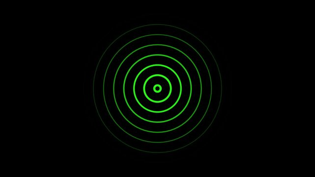 Black concentric circle set. Sonar or sound wave ring collection. Dotted and linear , target, radar icon concept. Ripple radial signal or vibration elements.