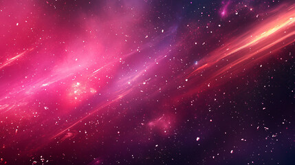 Obraz premium A vibrant pink and purple cosmic expanse, filled with swirling nebulae.
