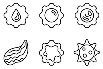 Burnt sienna line art artistic expression of color.