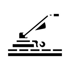 floor polishing home maintenance glyph icon vector illustration